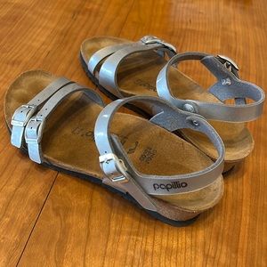 Papillio by Birkenstock silver sandals